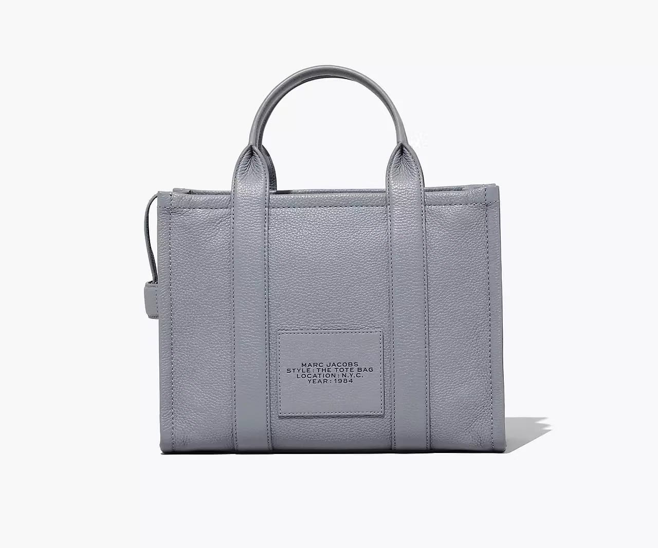 Marc Jacobs The Leather Medium Tote Bag 'Wolf Grey'