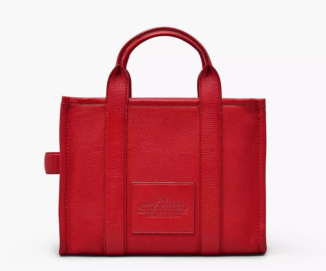 Marc Jacobs The Leather Medium Tote Bag 'True Red'