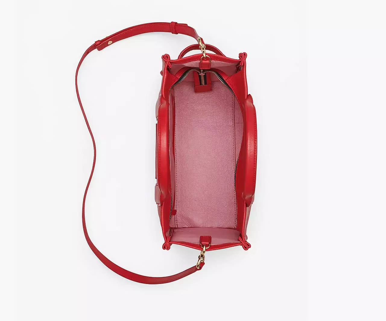 Marc Jacobs The Leather Medium Tote Bag 'True Red'