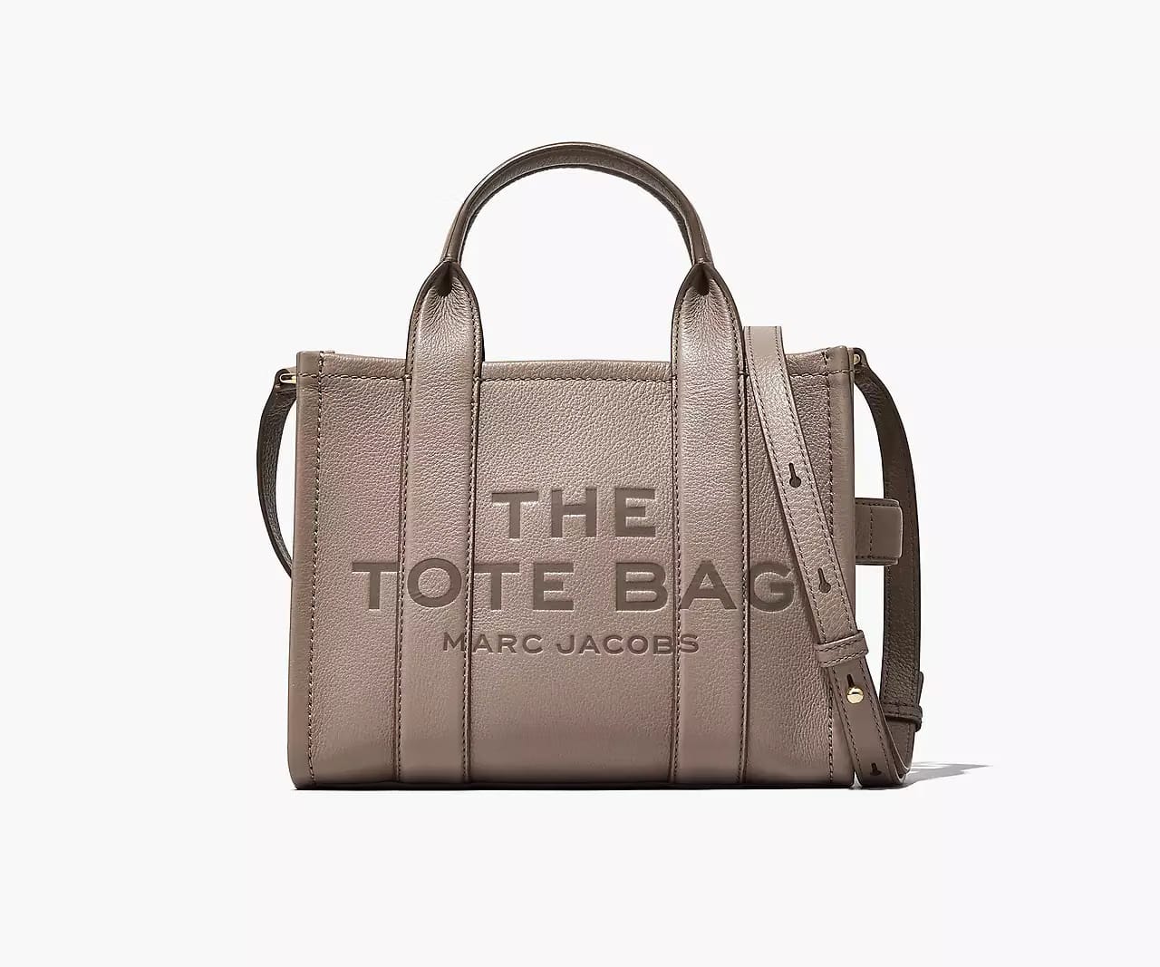 Marc Jacobs The Leather Medium Tote Bag 'Cement'