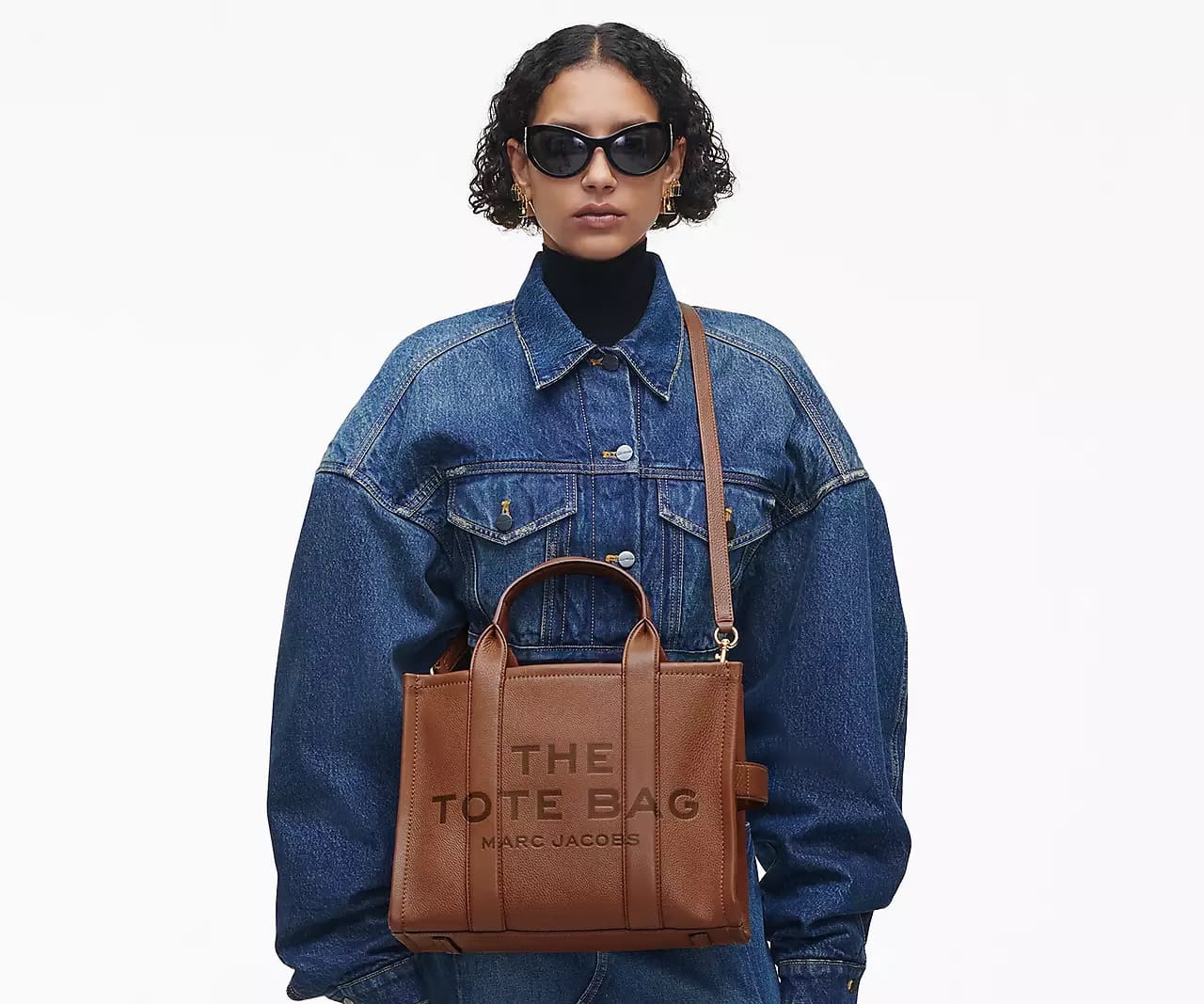 Marc Jacobs The Leather Medium Tote Bag 'Argan Oil'