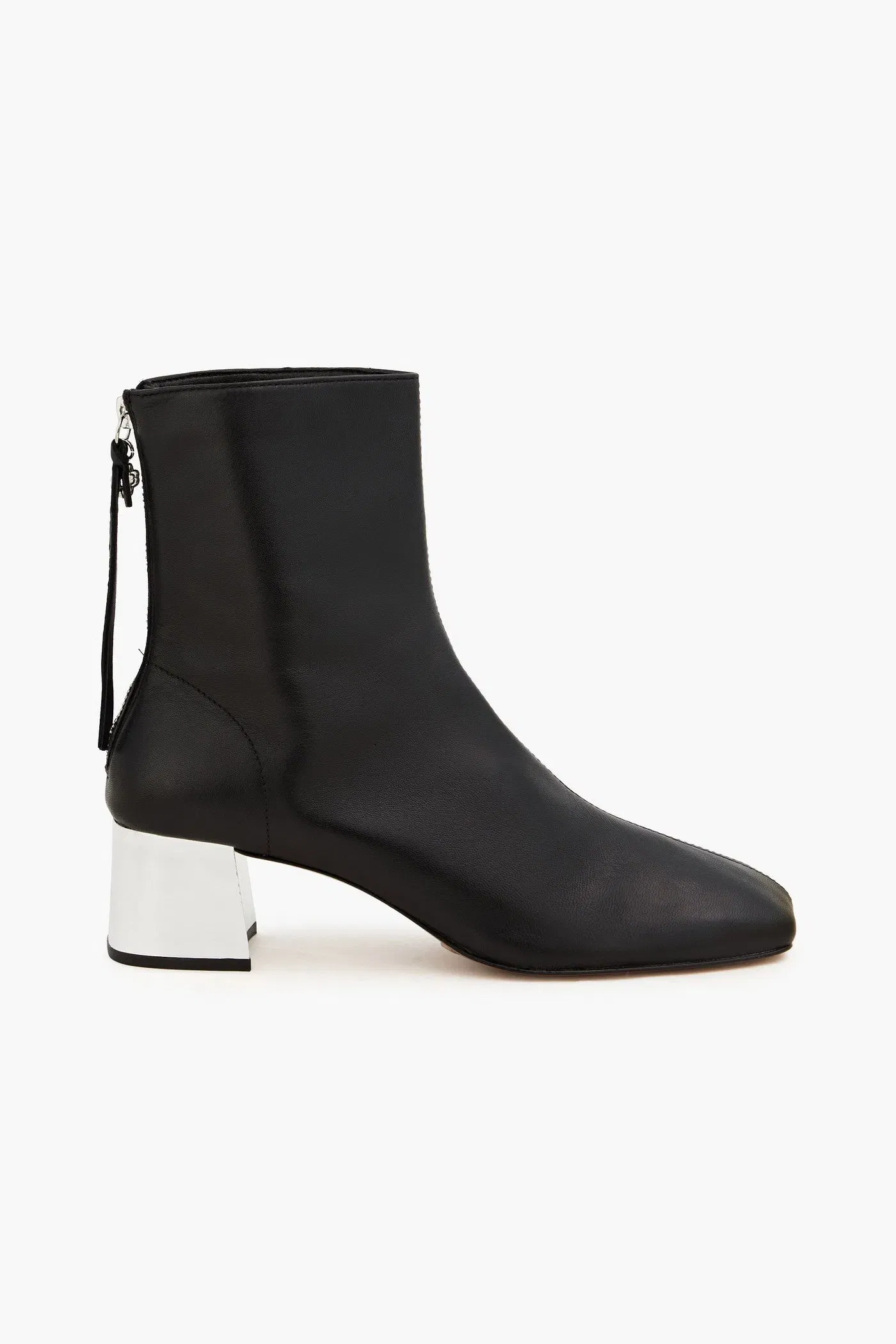 Maje Leather Ankle Boots Black Women's