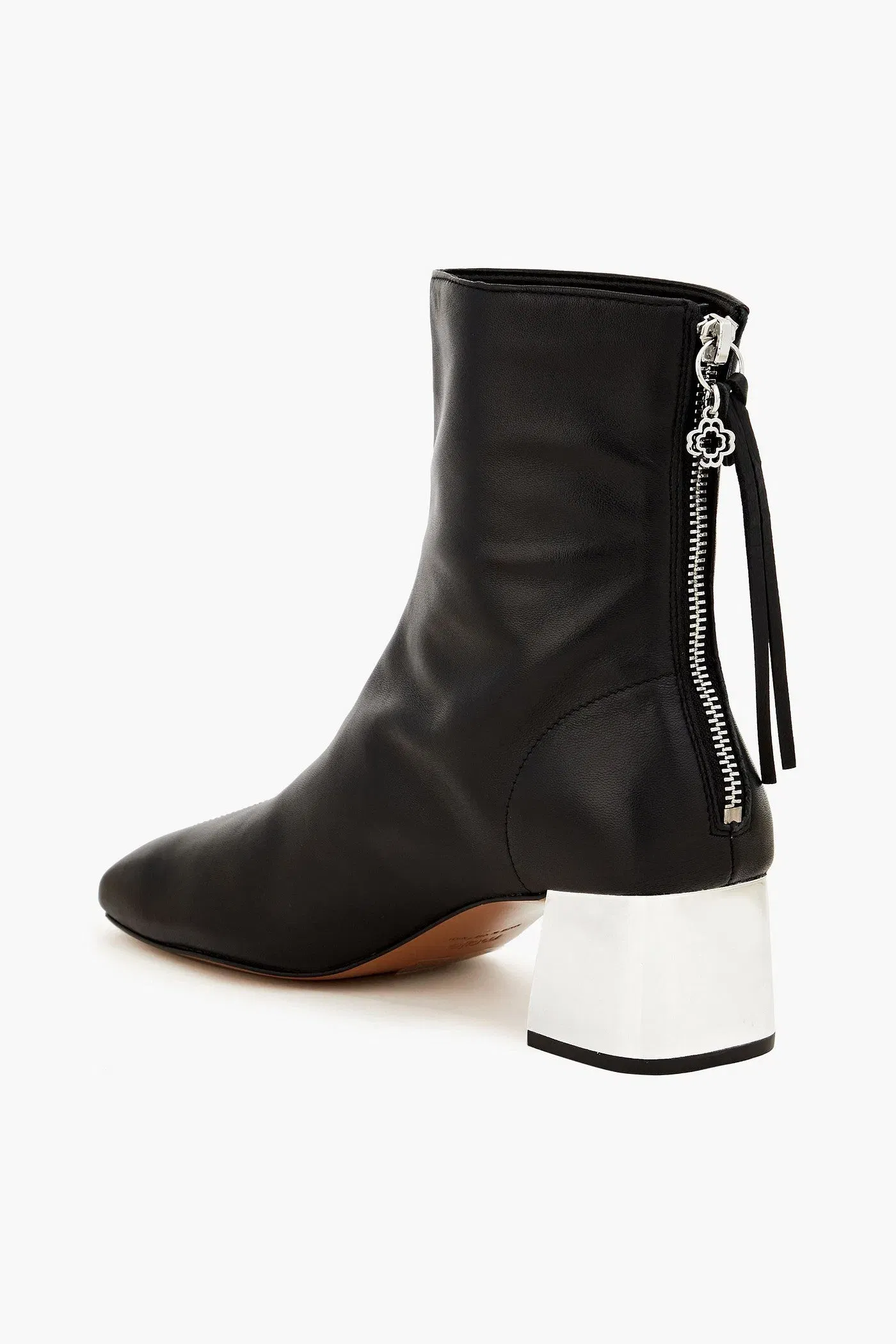 Maje Leather Ankle Boots Black Women's