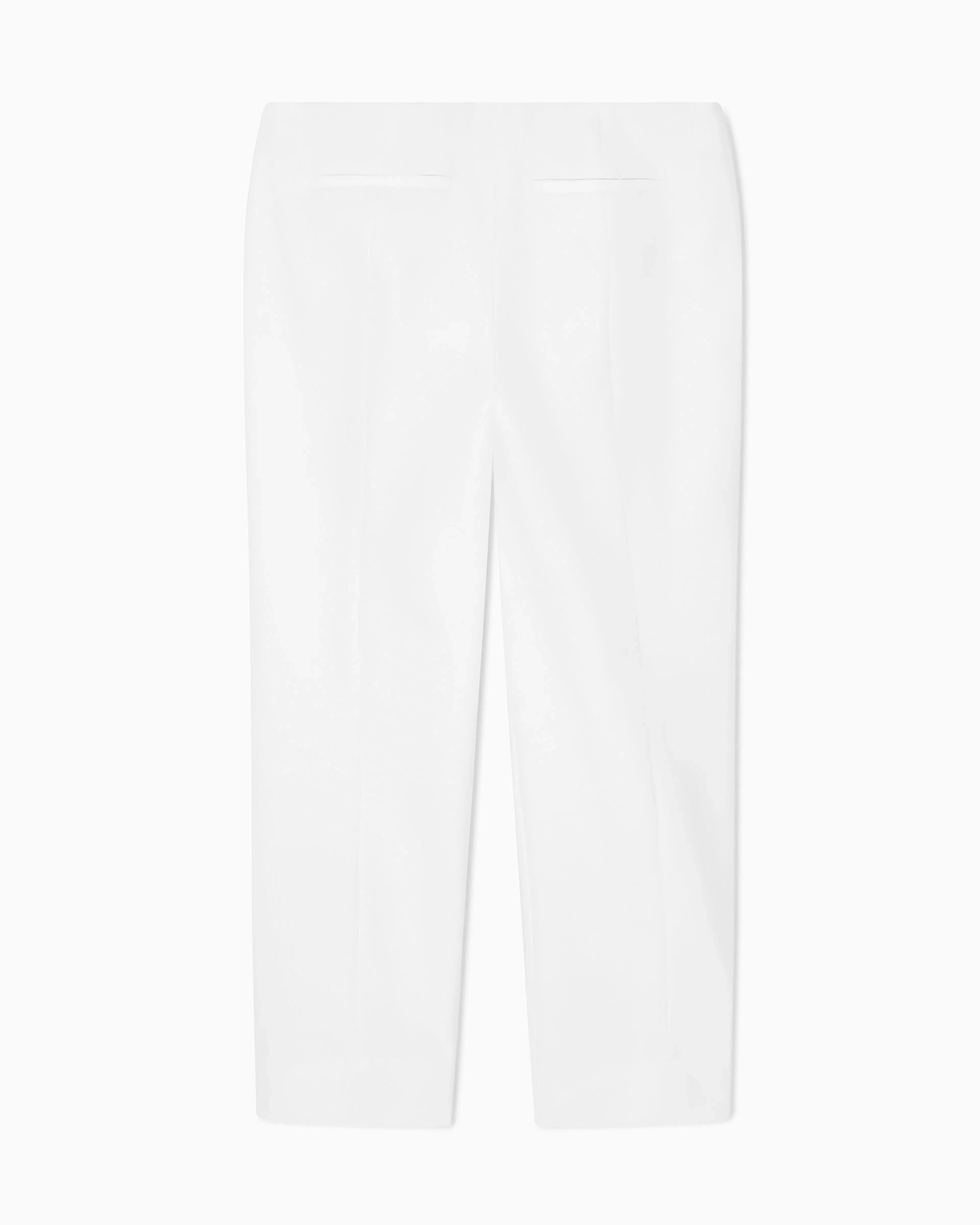 Emporio Armani High-waisted trousers in stretch cotton gabardine Essential