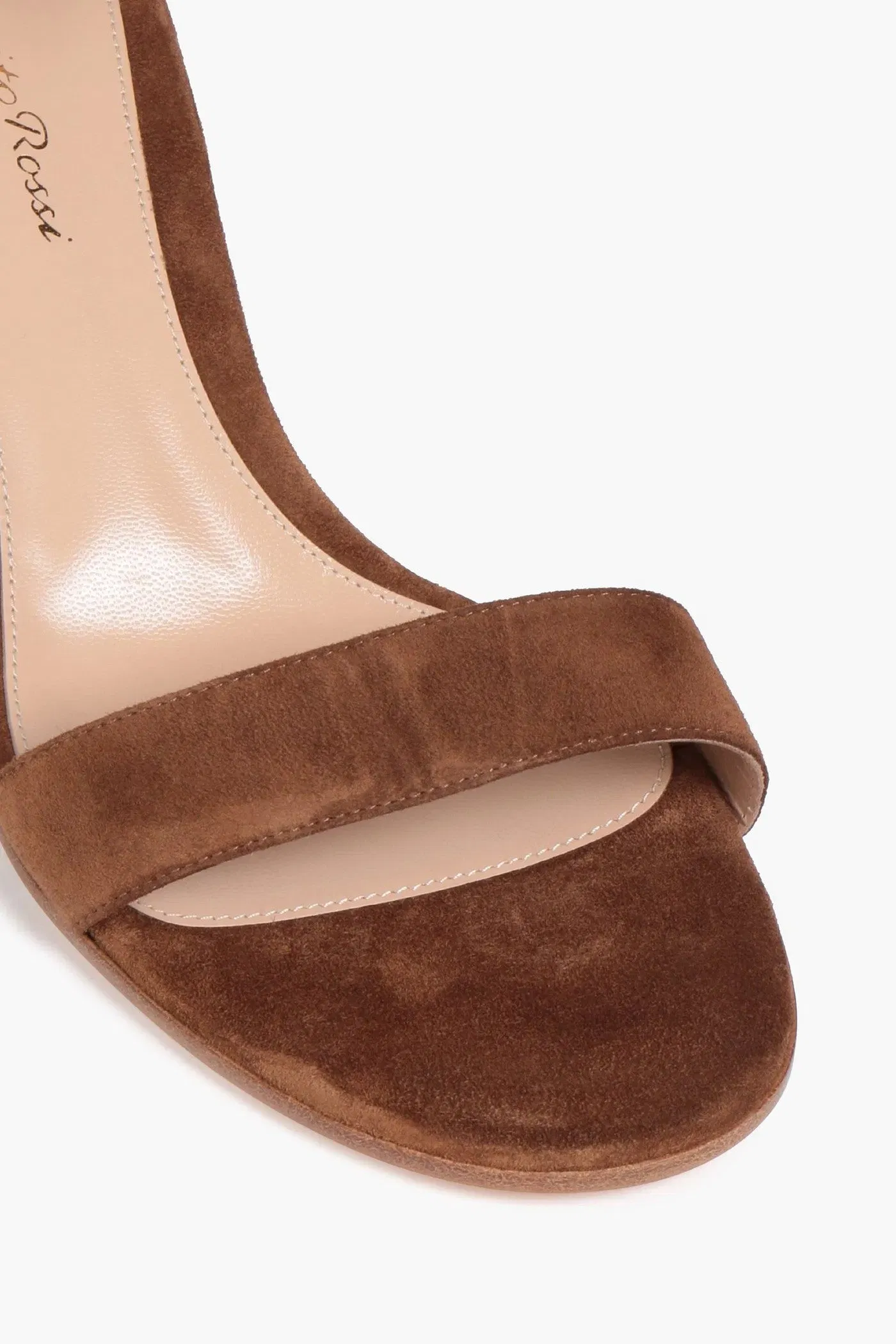 Gianvito Rossi Versilia 60 Suede Sandals Light Brown Women's