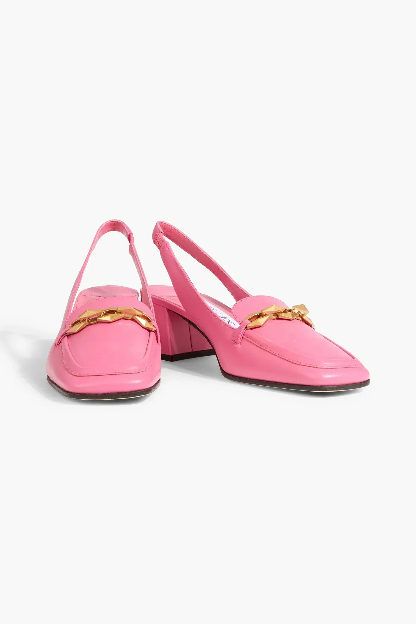Jimmy Choo Diamond Tilda 45 Embellished Leather Slingback Pumps Pink Women's
