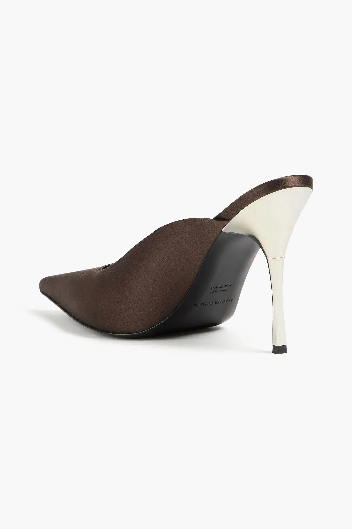 Magda Butrym Satin Mules Chocolate Women's
