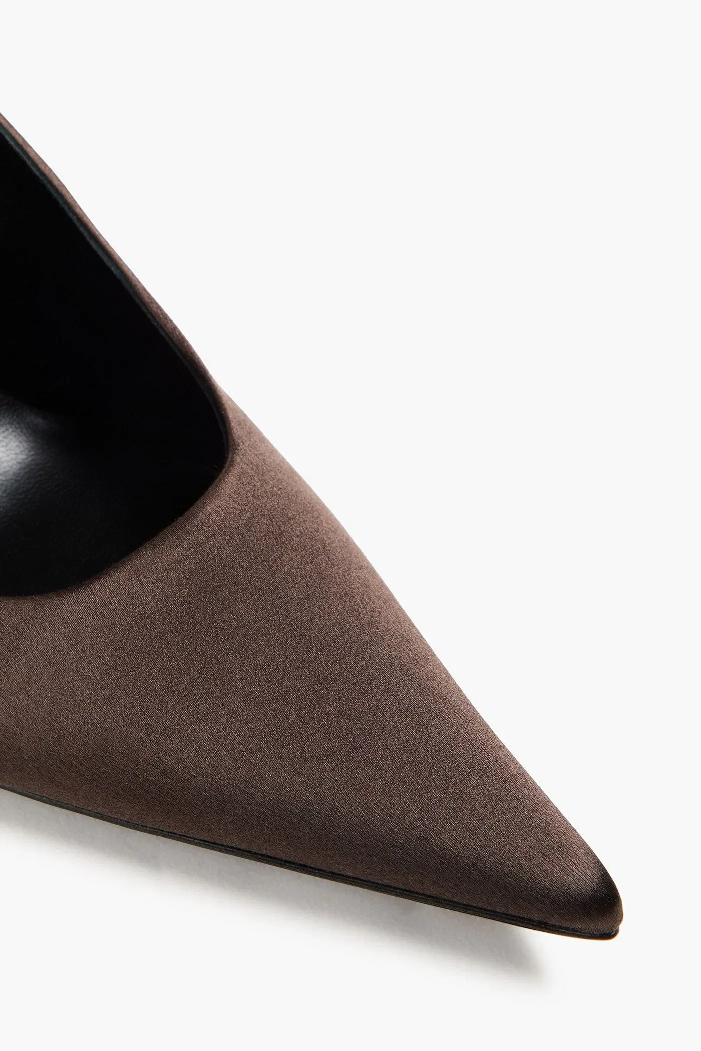 Magda Butrym Satin Mules Chocolate Women's