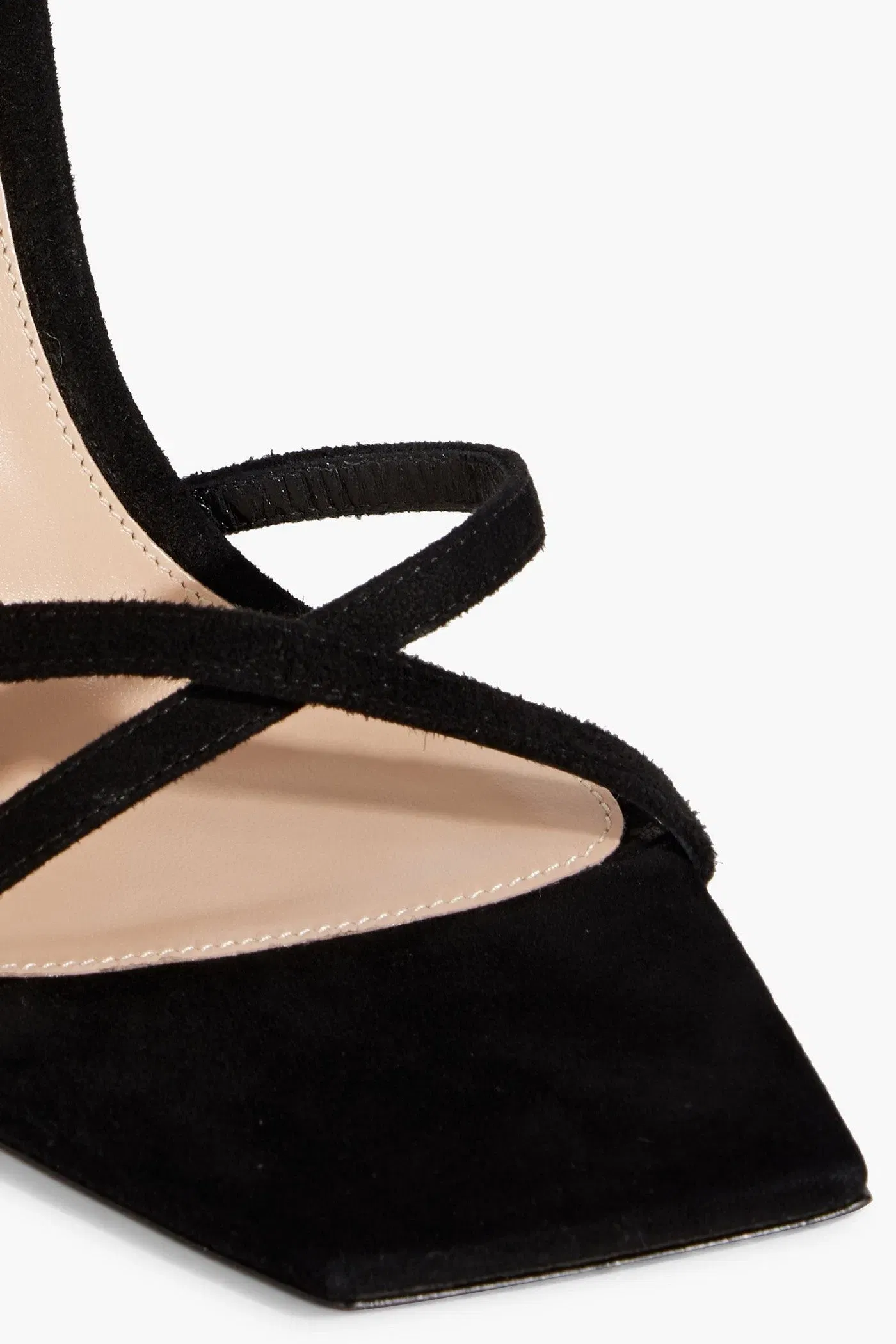 Gianvito Rossi Wonder Embellished Suede Sandals Black Women's