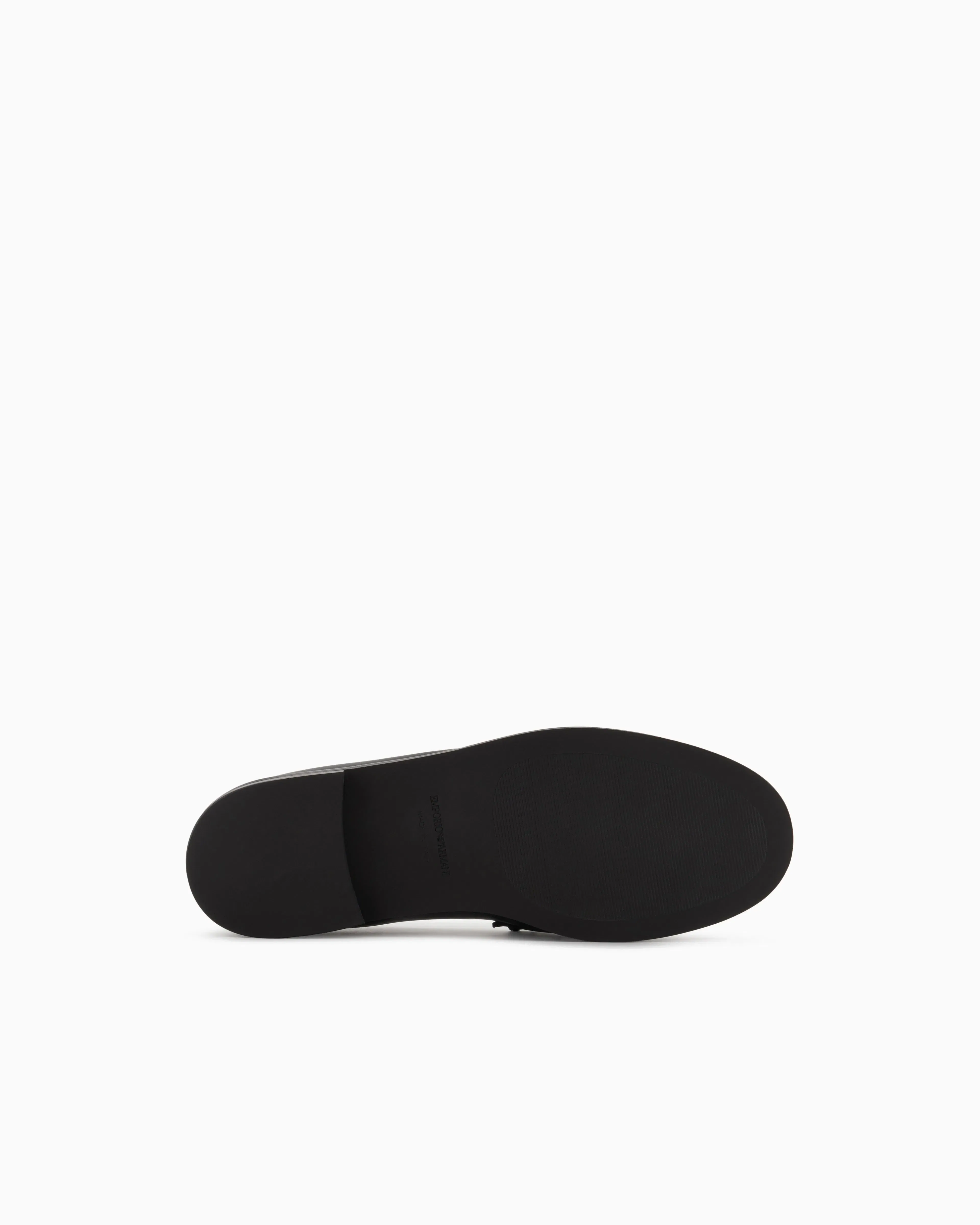 Emporio Armani Smooth Leather Loafers Black