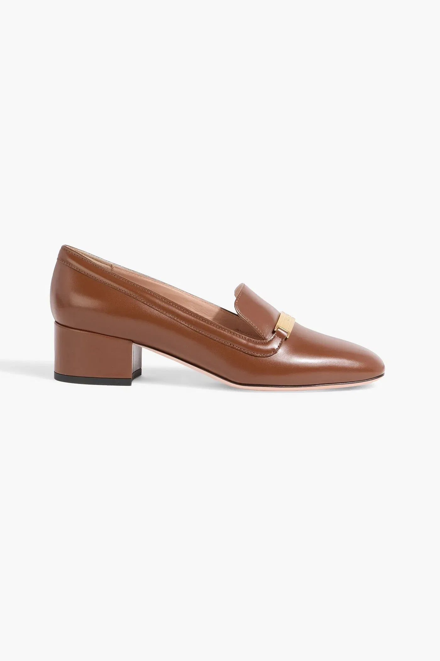 Bally Delisa Embellished Leather Pumps Brown Women's