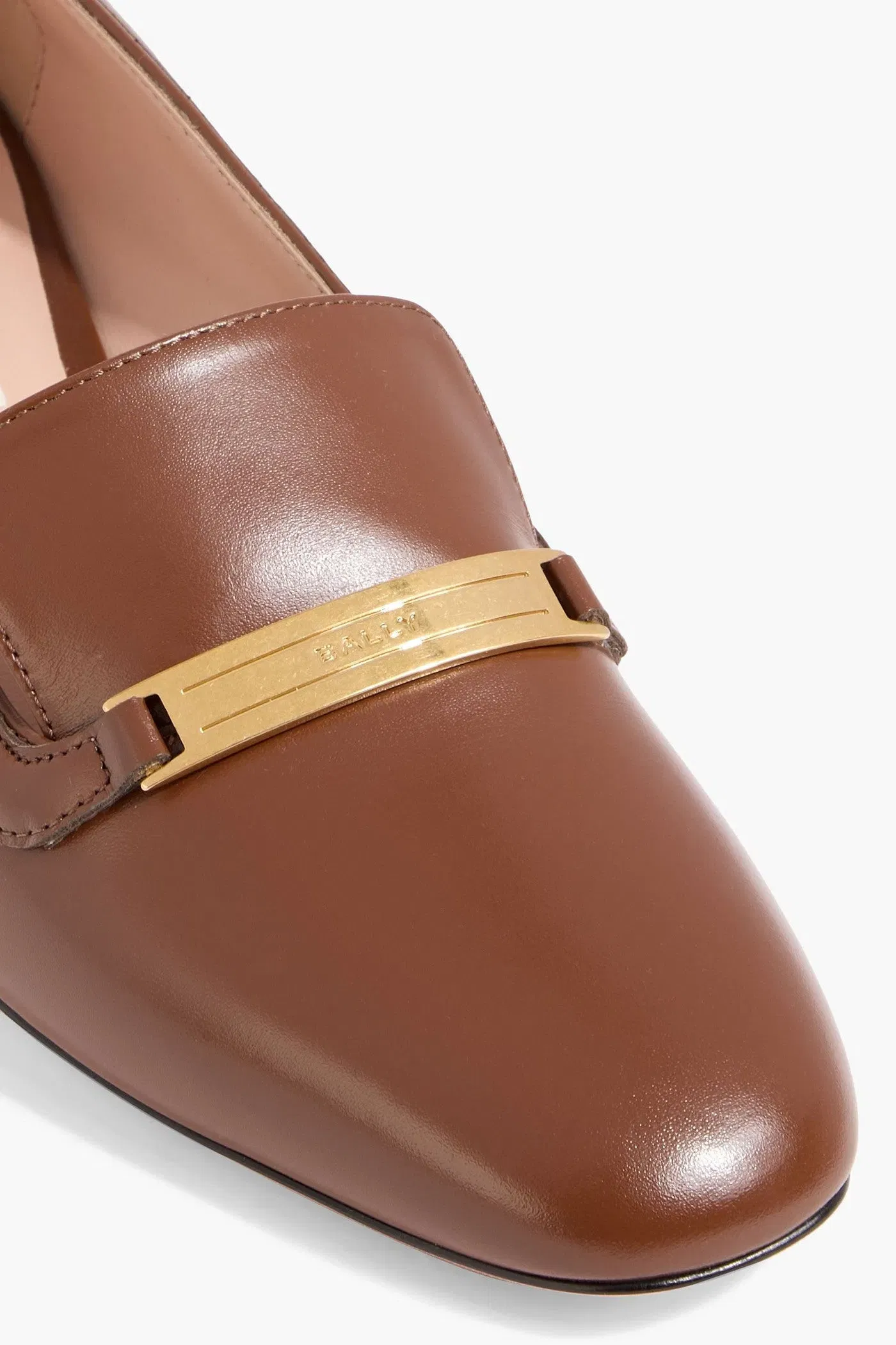 Bally Delisa Embellished Leather Pumps Brown Women's