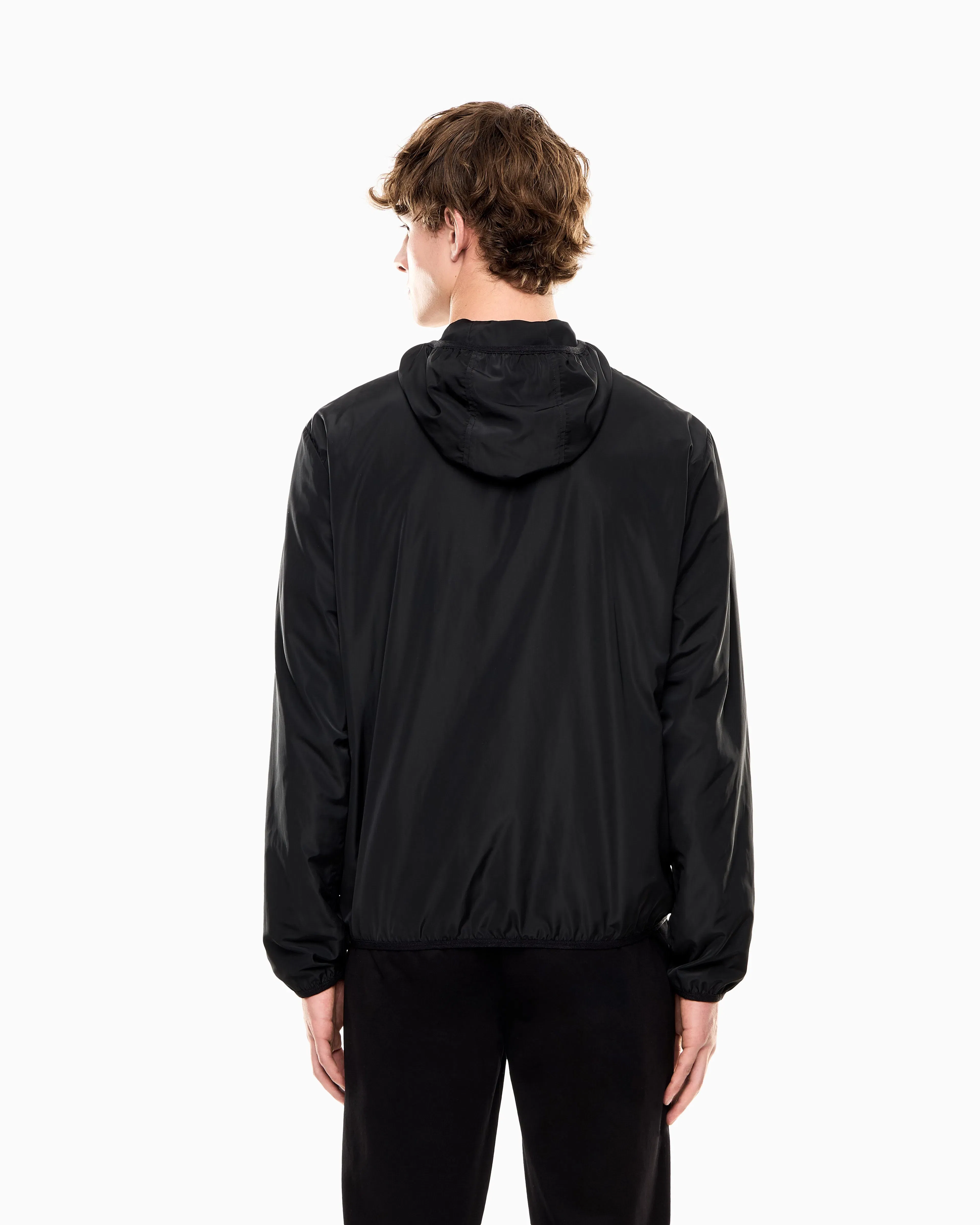 EA7 Technical hooded bomber with zip closure Core Identity