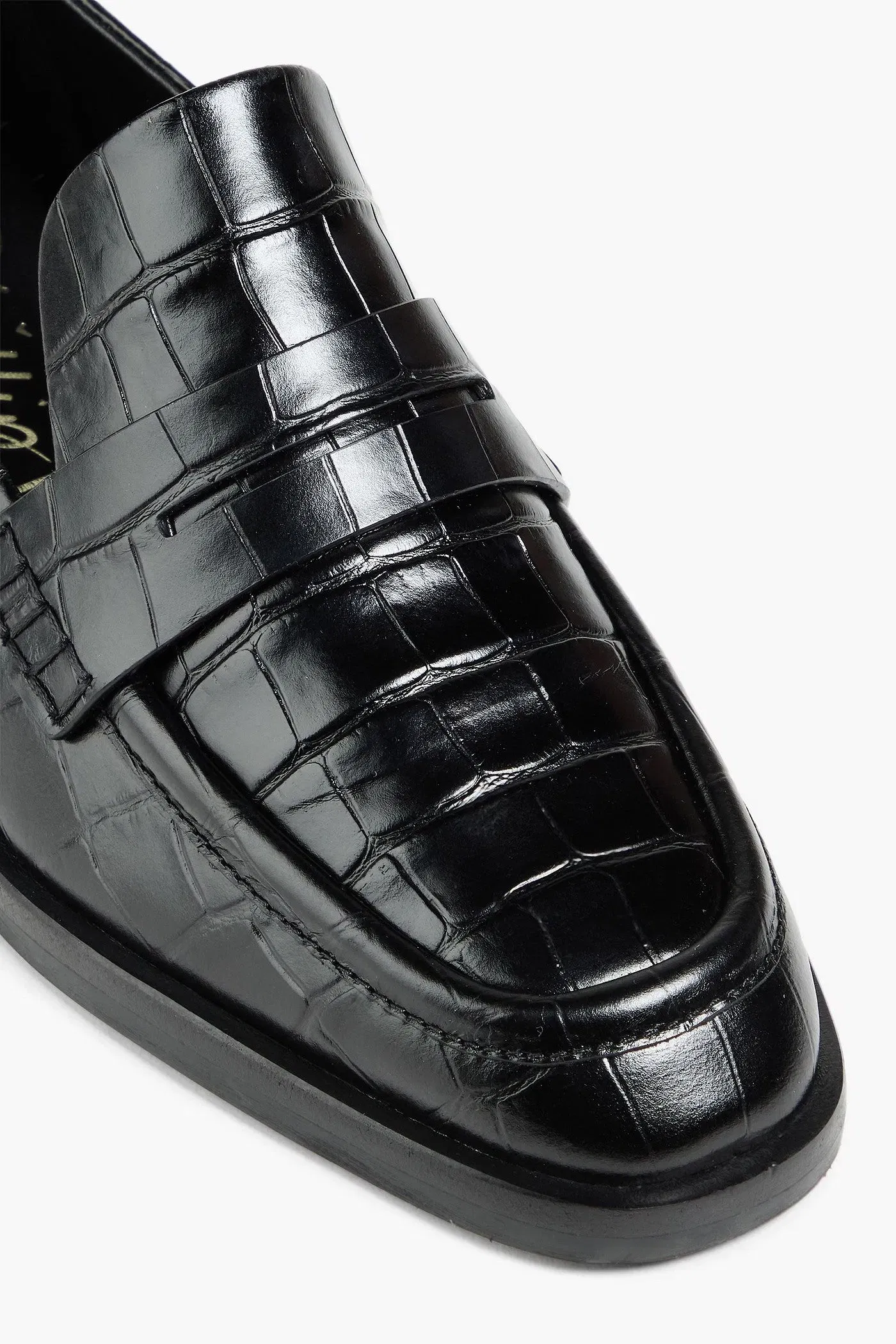 3.1 Phillip Lim Alexa Croc-Effect Leather Loafers Black Women's