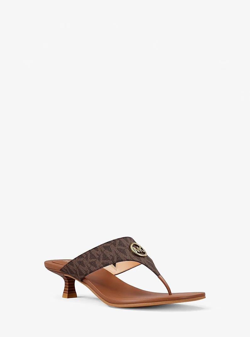 Michael Kors Anneka Signature Logo Thong Sandal
