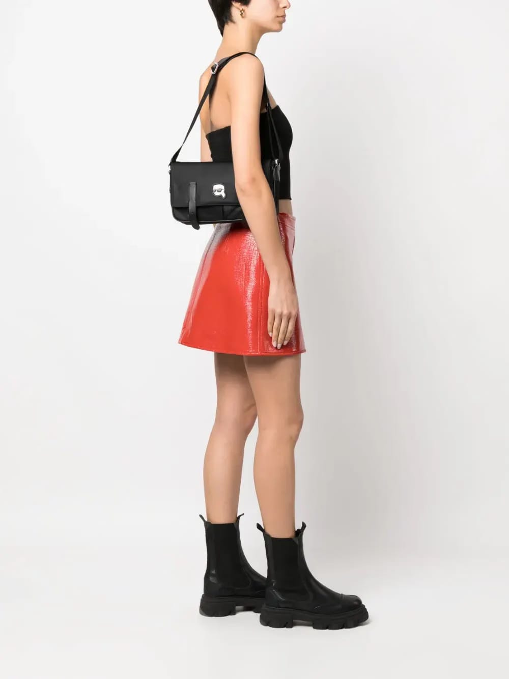 Ikonik Karl patch shoulder bag