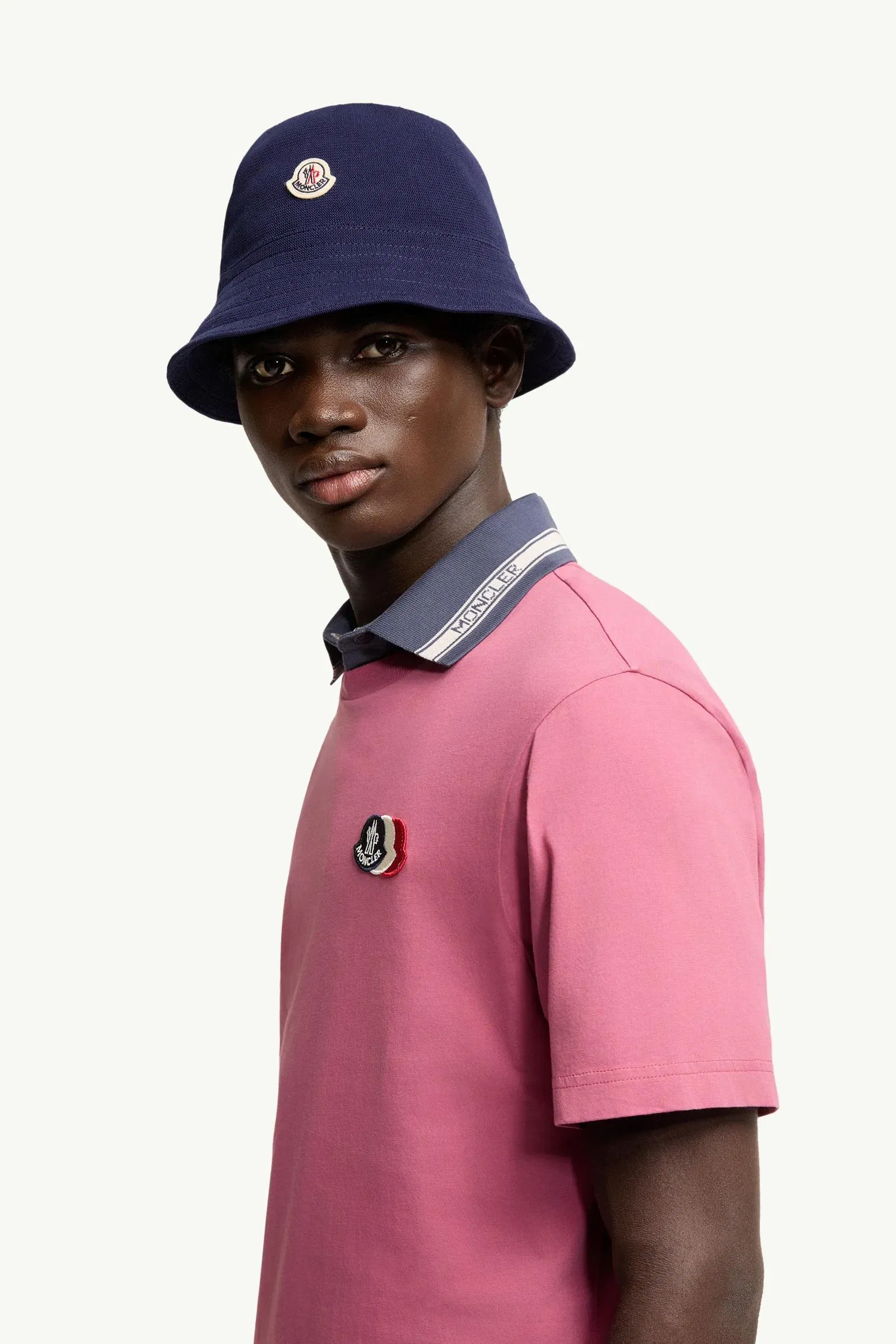 Moncler Embroidered Tricolor Logo Cotton T-Shirt Fuchsia Fuchsia
