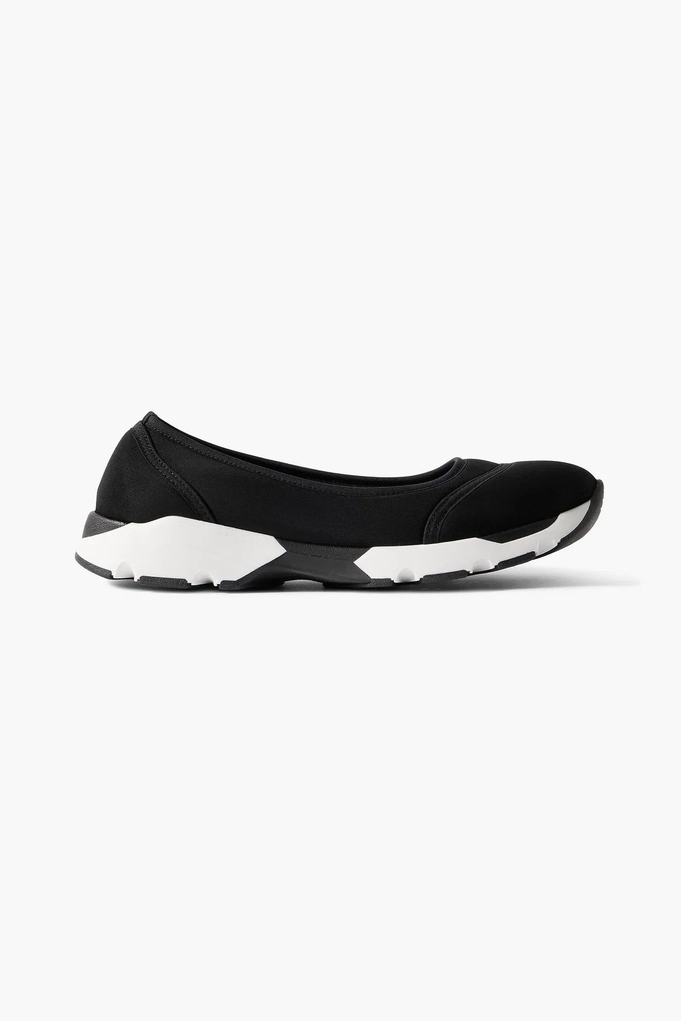 Staud Gino Paneled Neoprene Ballet Flats Black Women's