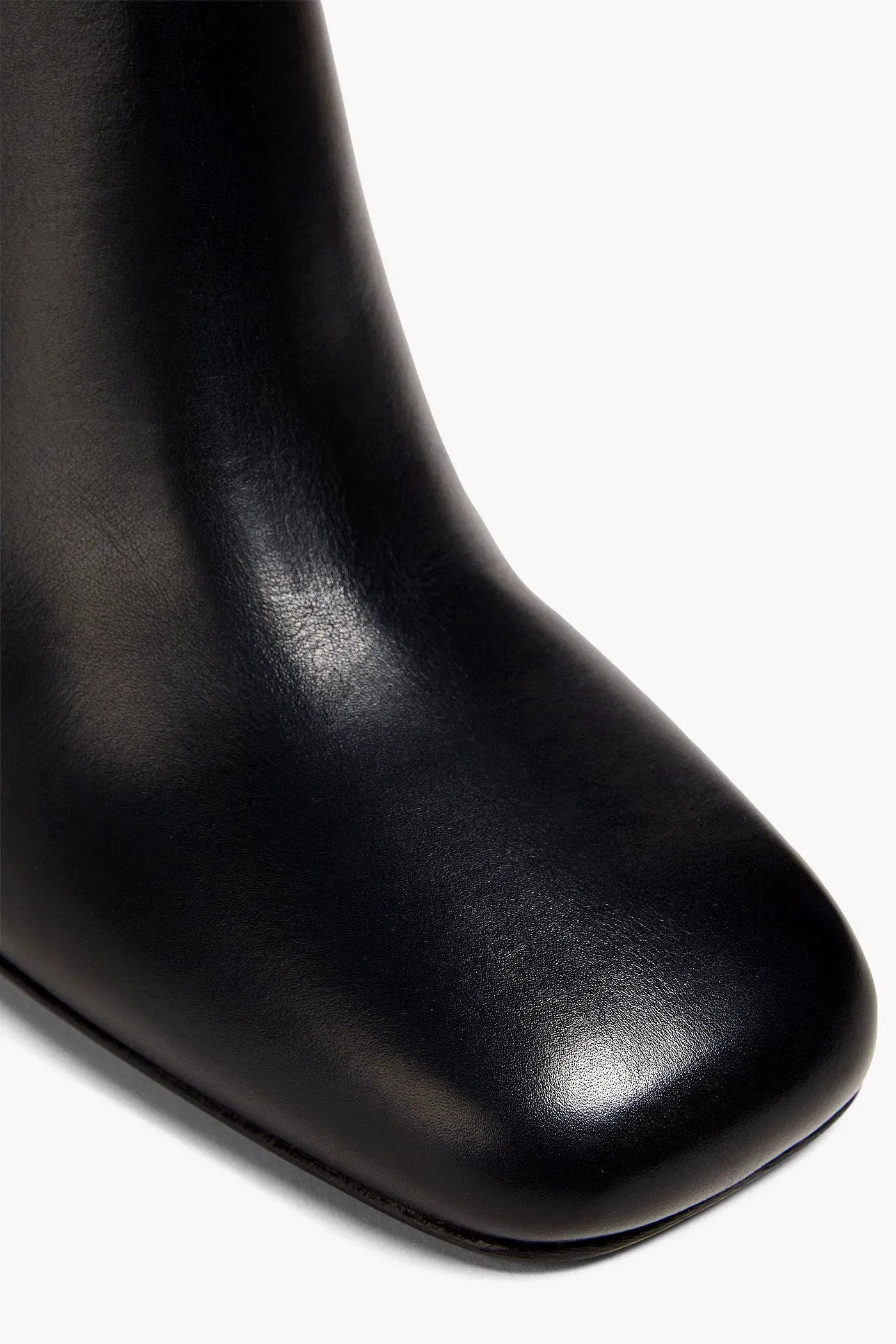 Valentino Garavani Vlogo Leather Knee Boots Black Women's