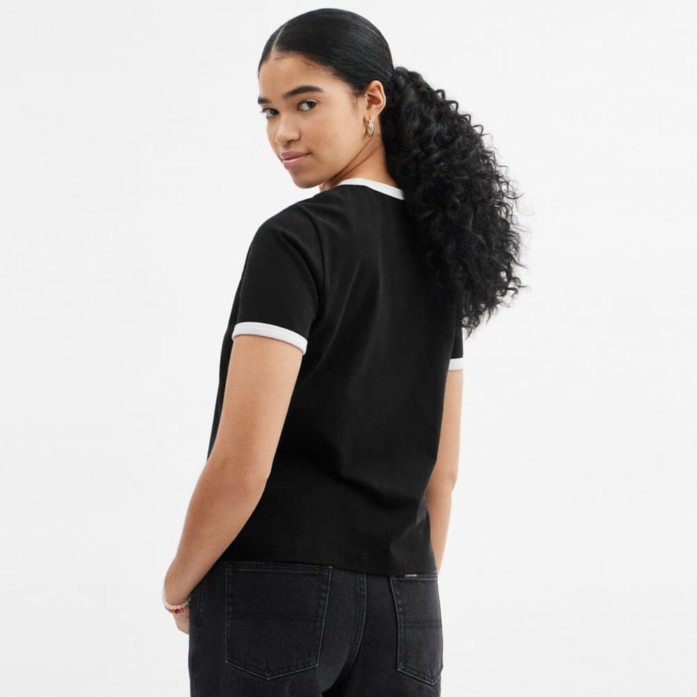 Coach Sporty Classic 70 S T-Shirt In Organic Cotton Black