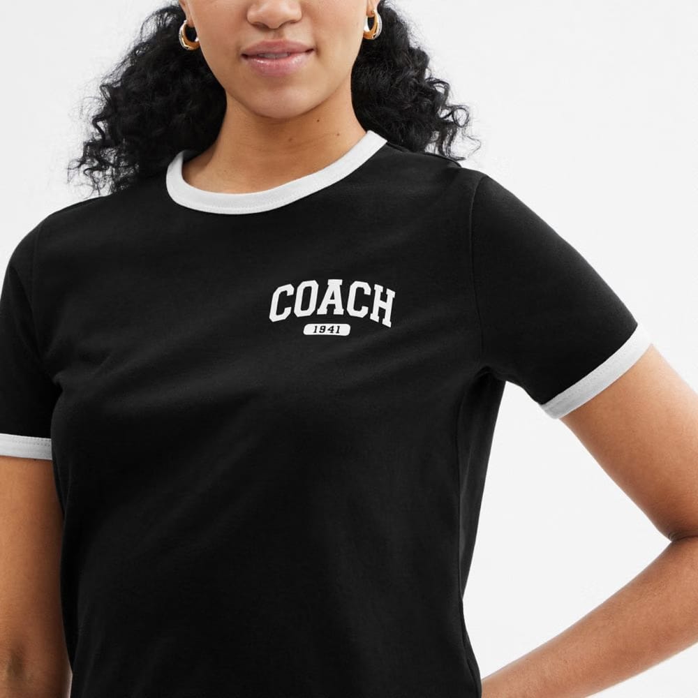 Coach Sporty Classic 70 S T-Shirt In Organic Cotton Black