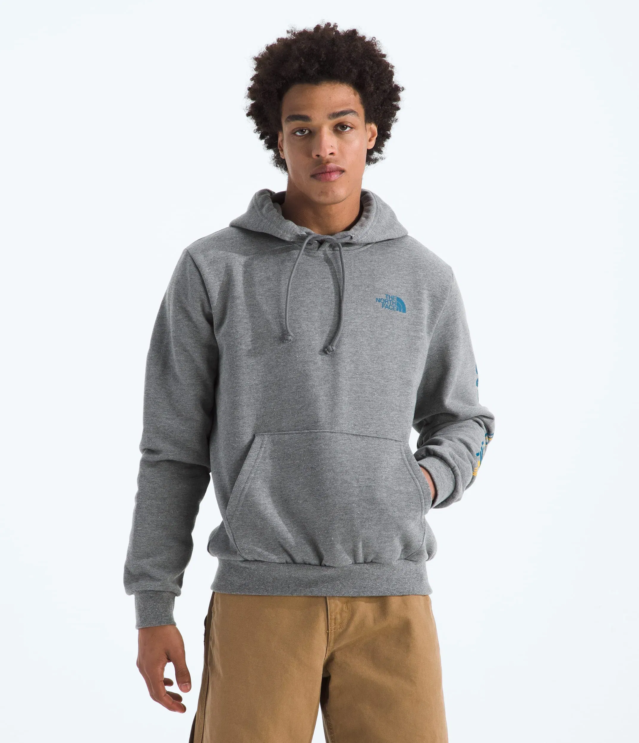 The North Face Men’s Evolution Tent Hoodie—Graphic TNF Mid Grey Heather