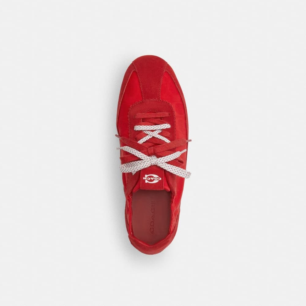 Men's Coach Soft Sneaker In Signature Nylon Poppy