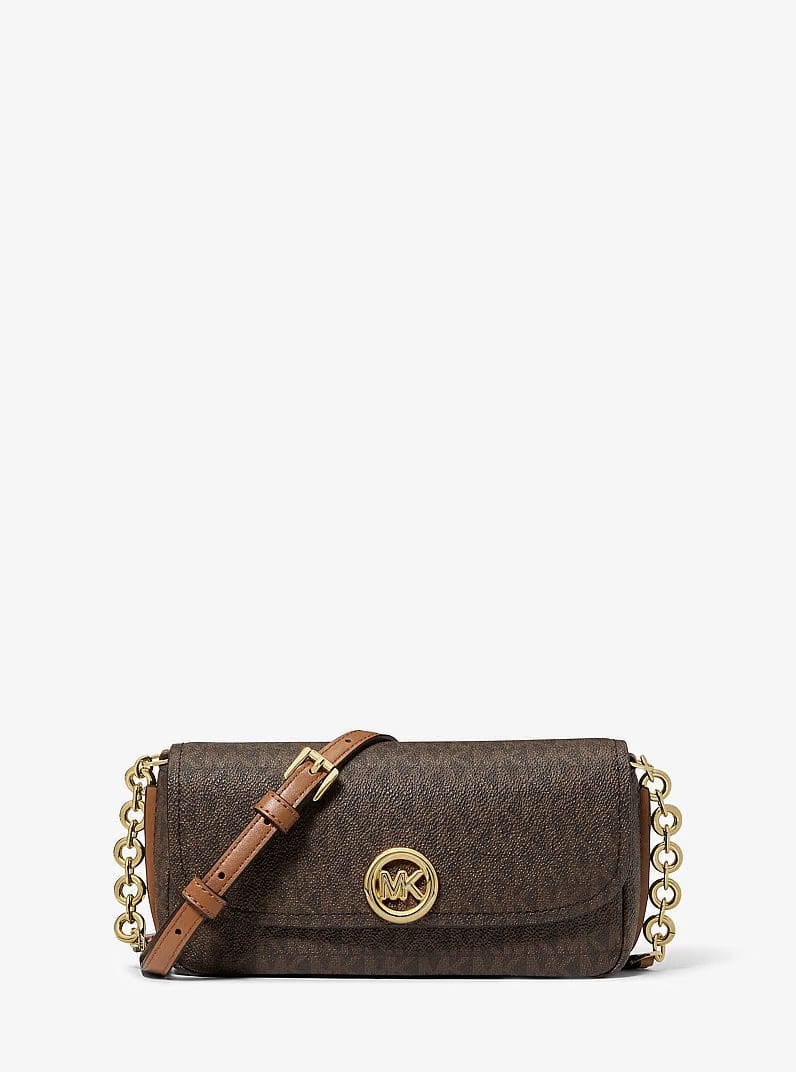 Michael Kors Nolita Small Signature Logo Crossbody Bag Brn-Acorn