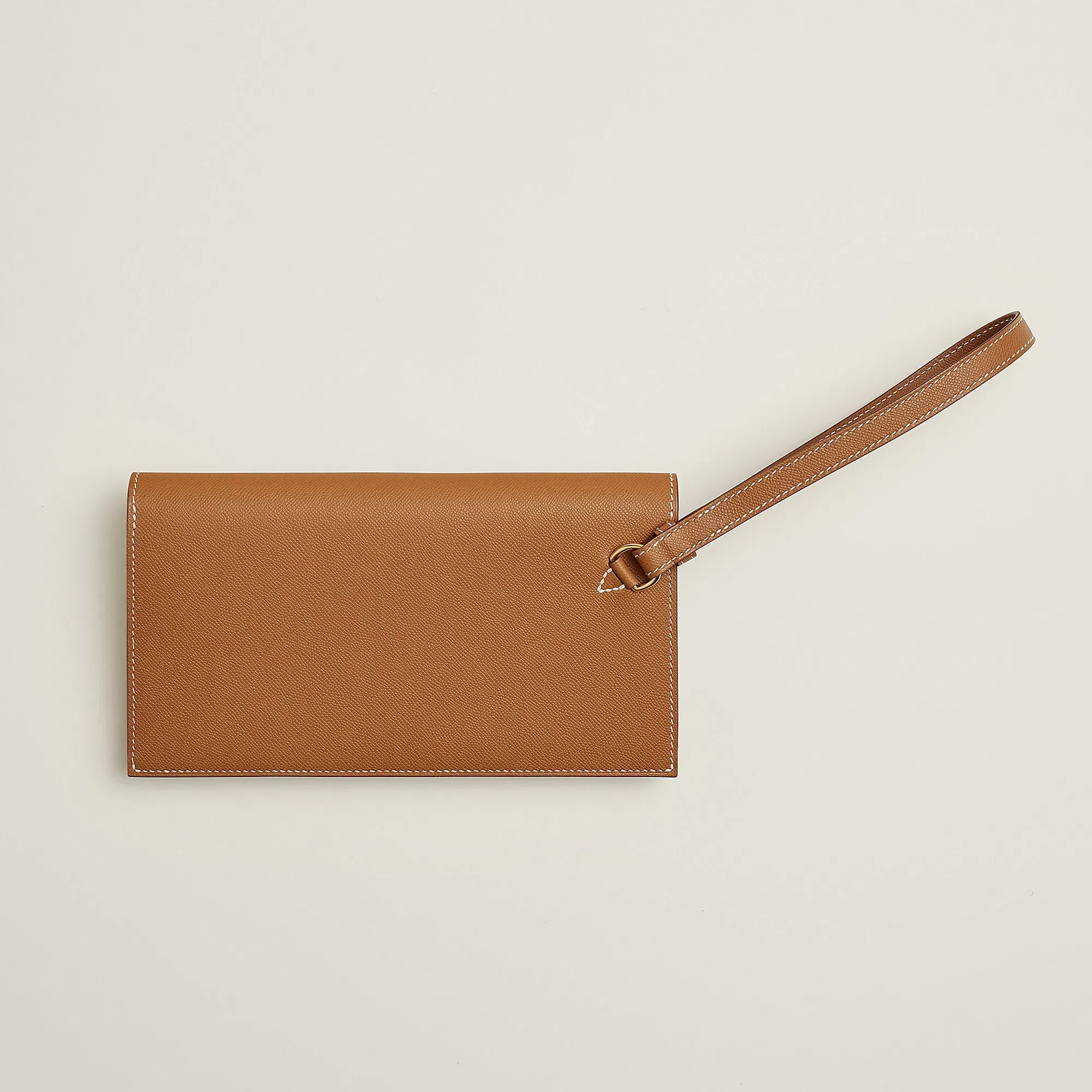 Hermes Kelly Pocket Long Wallet Gris Meyer