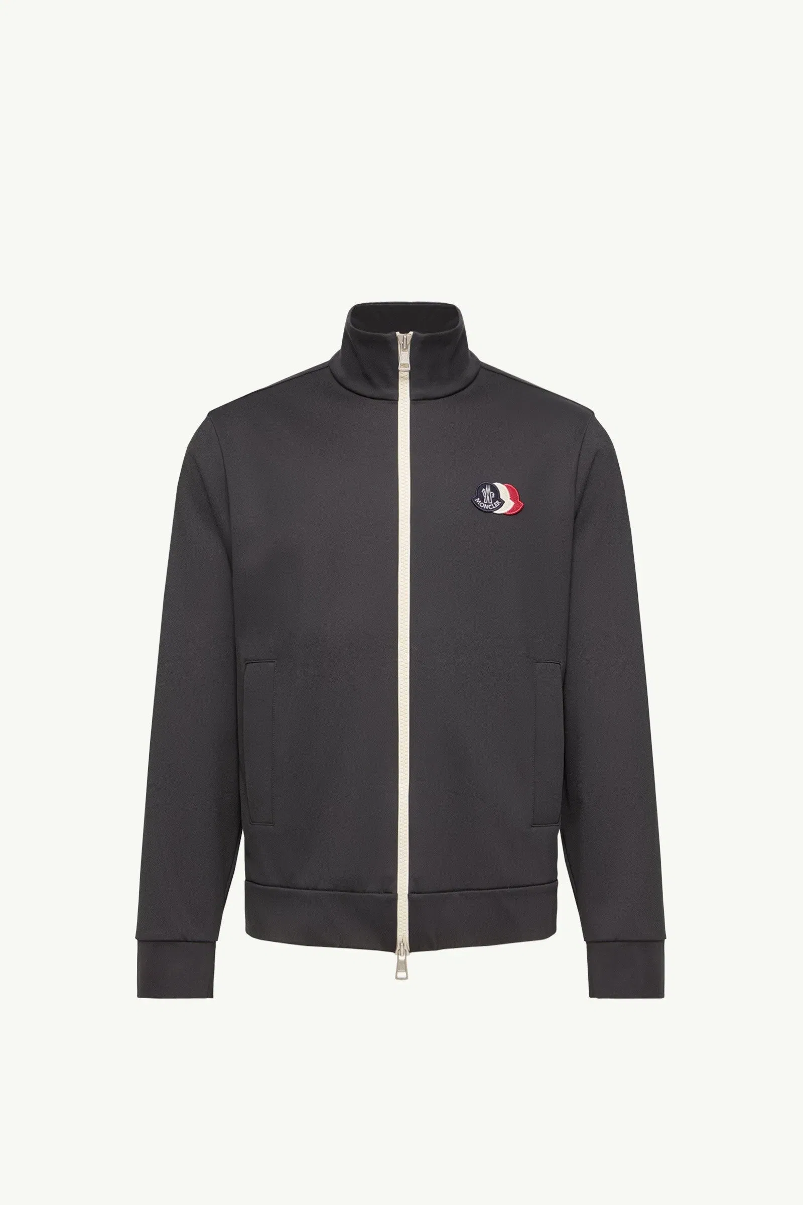 Moncler Tricolor Logo Zip-Up Sweatshirt Navy Blue Navy Blue