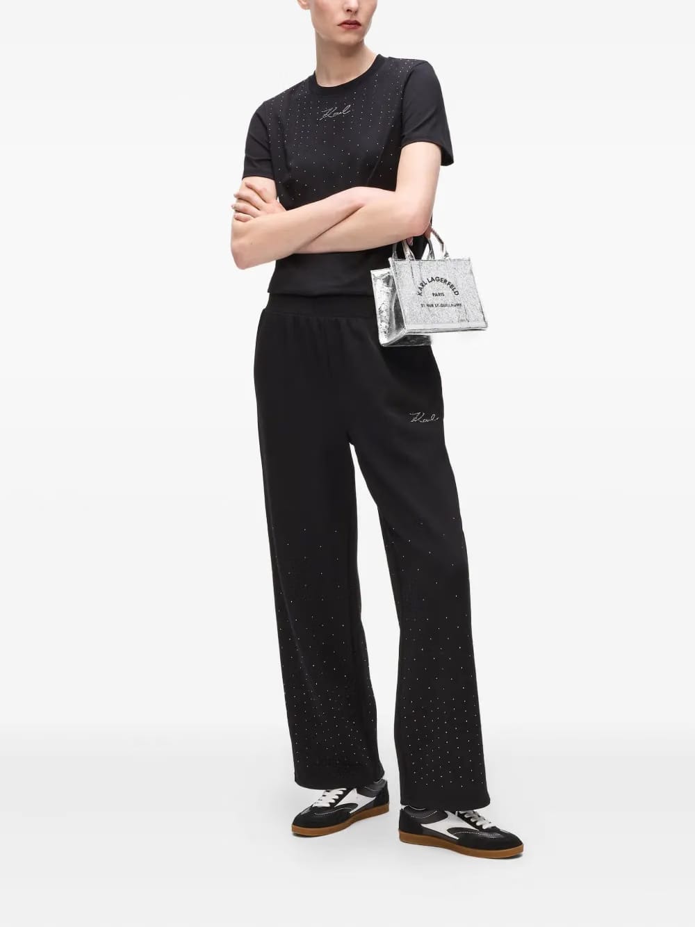 mini shiny wrinkle tote bag