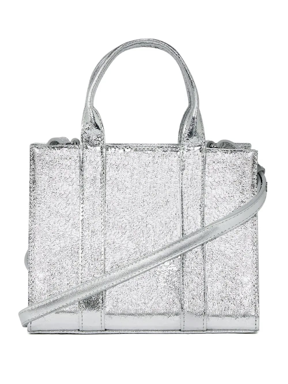 mini shiny wrinkle tote bag