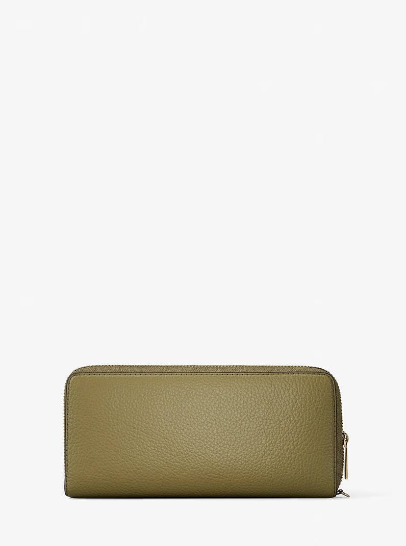 Michael Kors Jet Set Travel Large Pebbled Leather Wristlet Oregano