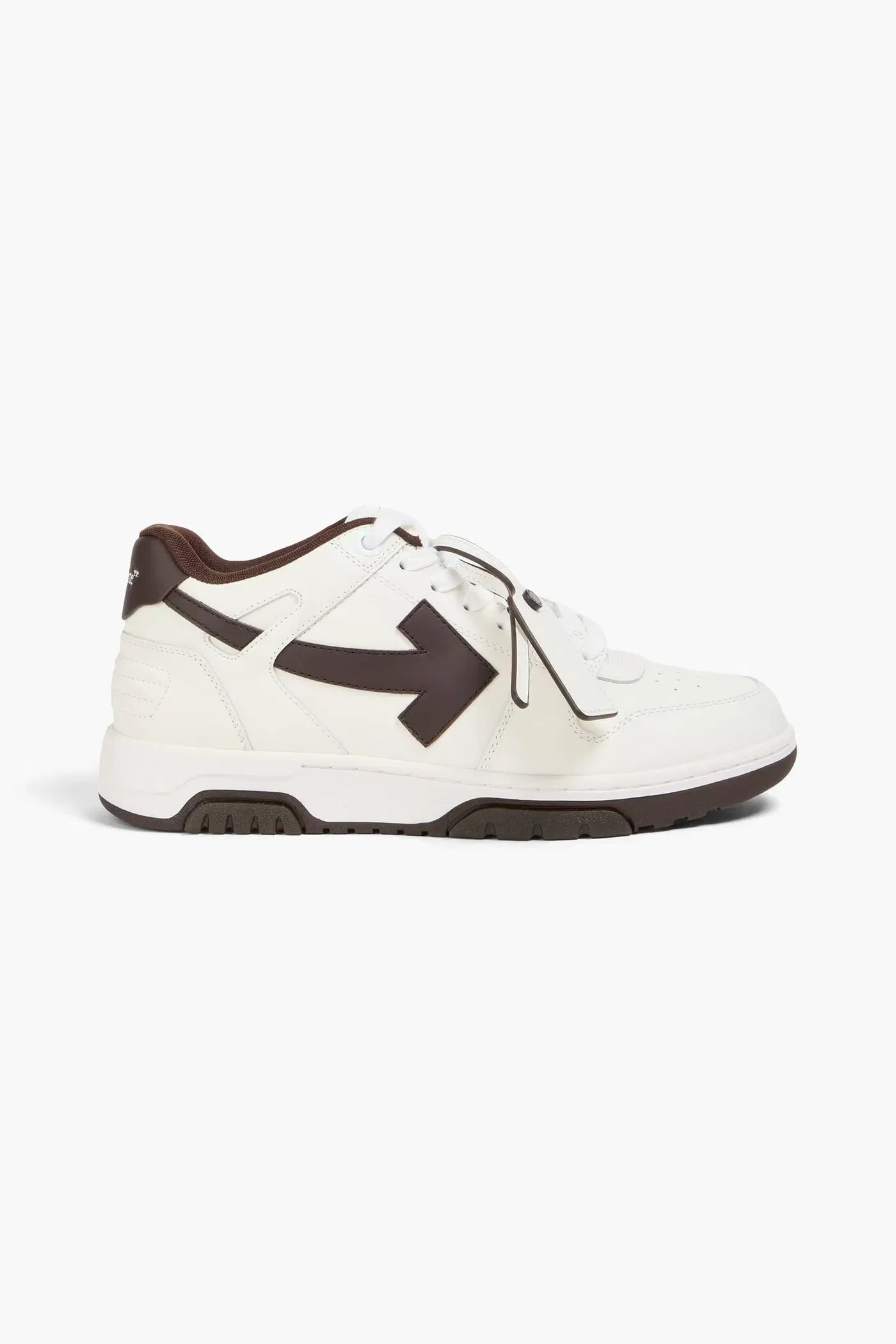 Off-White Out Of Office Leather Sneakers Chocolate