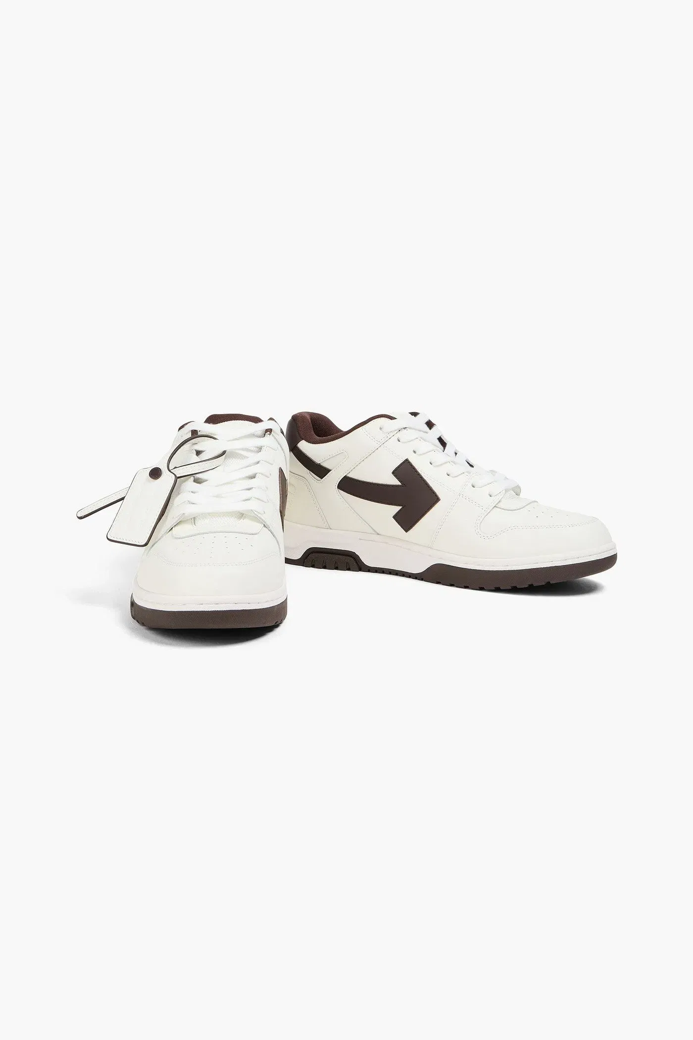 Off-White Out Of Office Leather Sneakers Chocolate