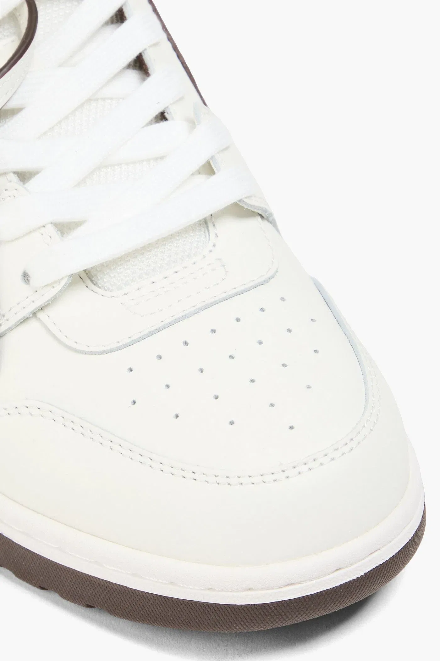 Off-White Out Of Office Leather Sneakers Chocolate