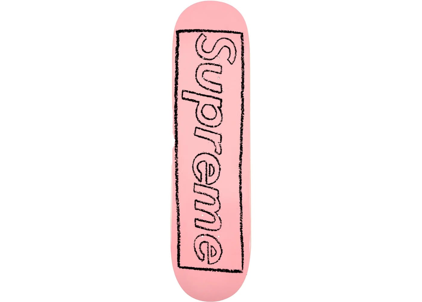 Supreme Kaws Chalk Logo Skateboard Deck Pink
