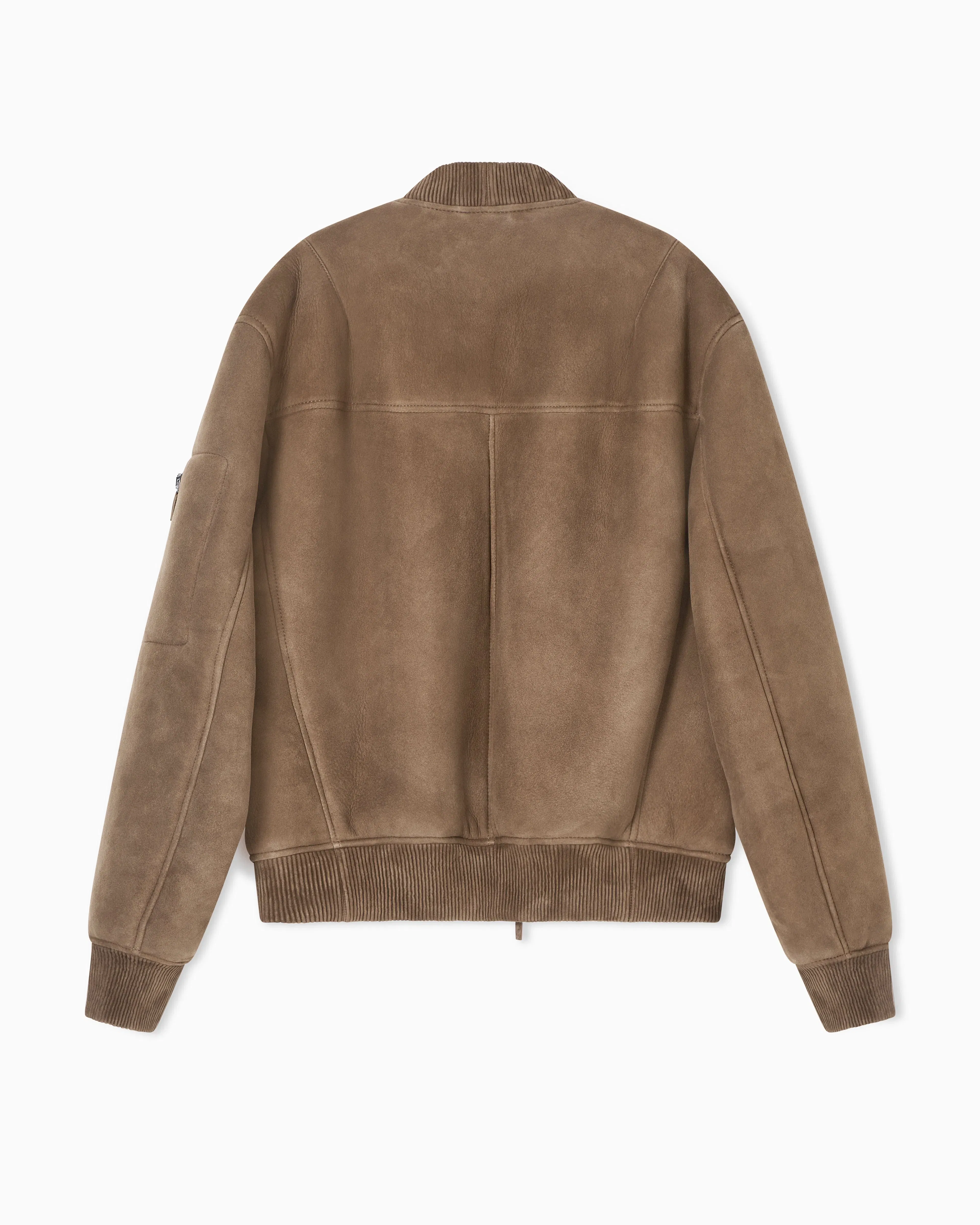 Emporio Armani Icon Merino lamb suede shearling blouson