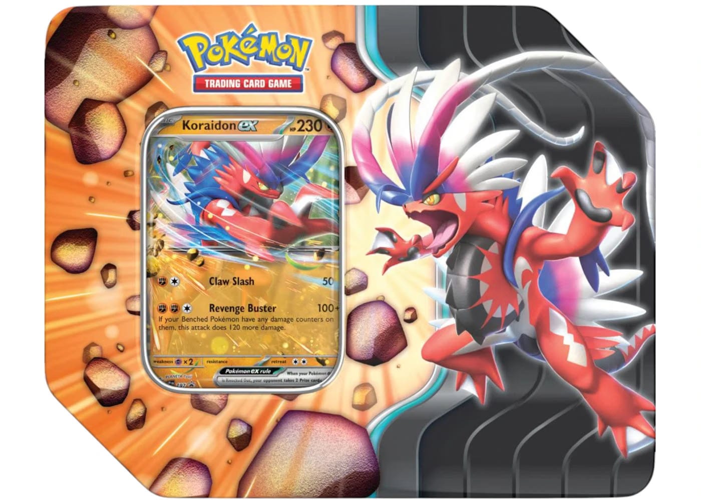 2025 Pokemon Scarlet & Violet Journey Together Koraidon Ex Slashing Legends Tin