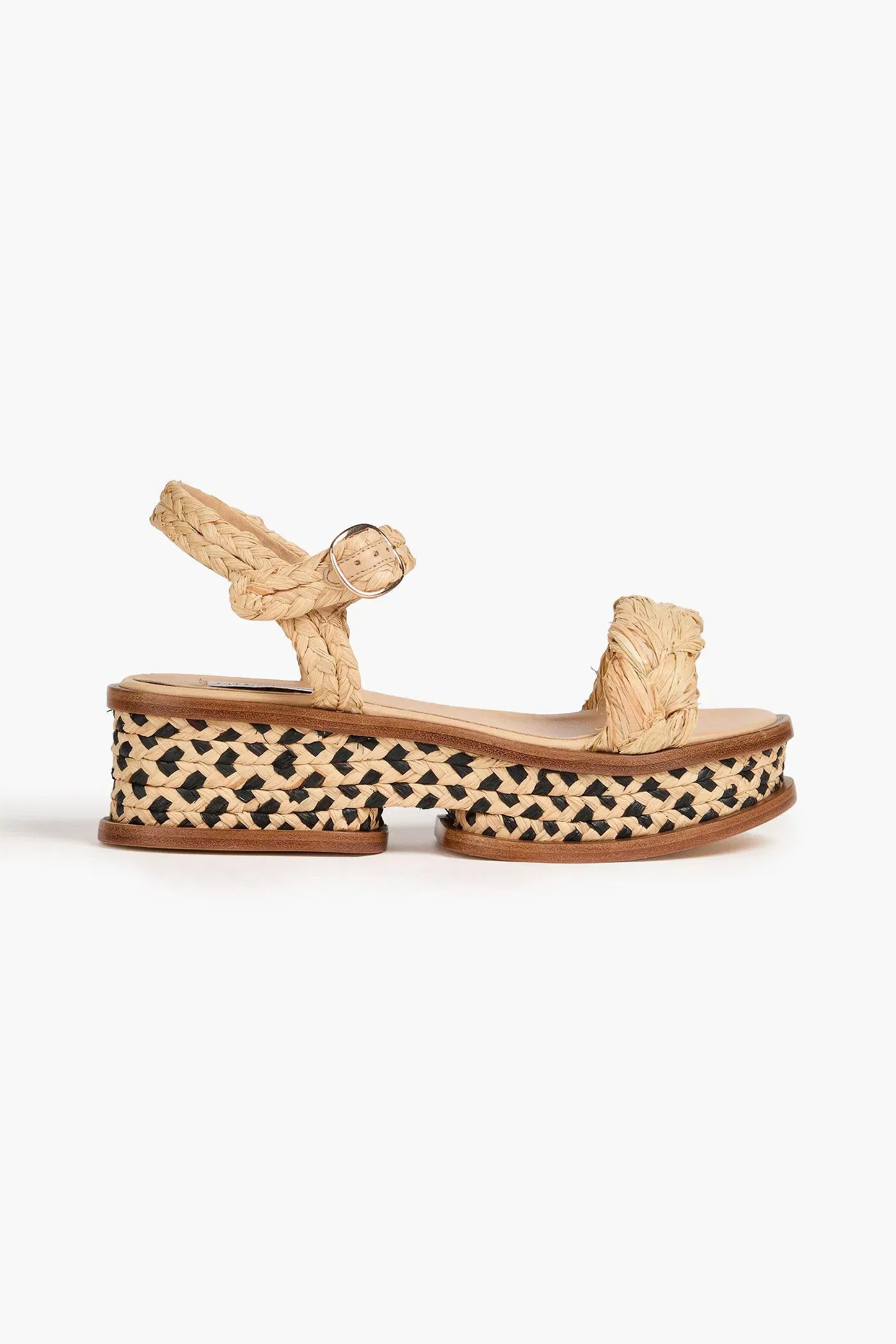 Gabriela Hearst Michael Raffia Platform Sandals Beige Women's