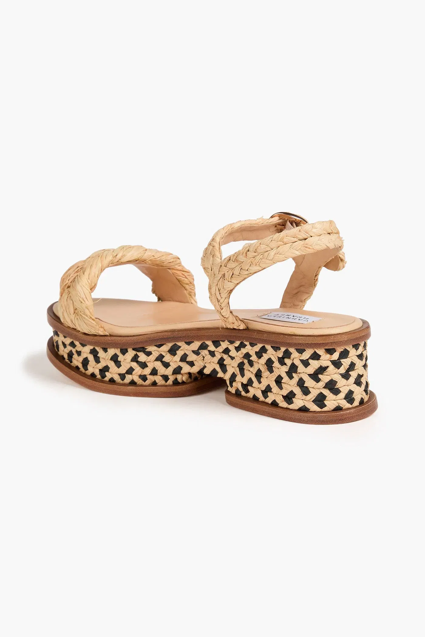 Gabriela Hearst Michael Raffia Platform Sandals Beige Women's