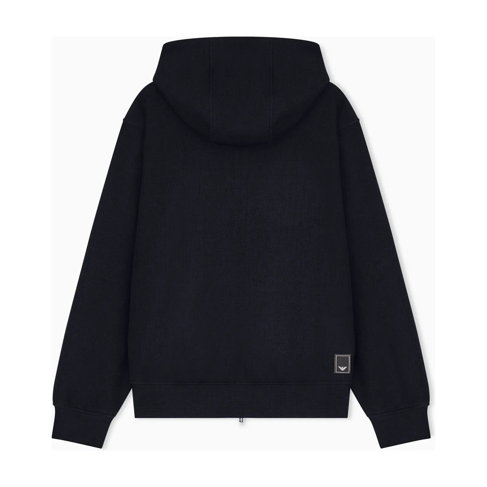 Emporio Armani Travel Essential canneté jersey zip-up hooded sweatshirt