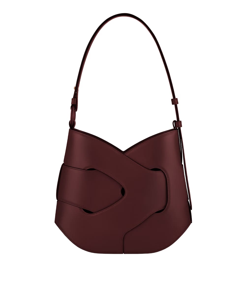 Polene Nodde Hobo Smooth Black Cherry