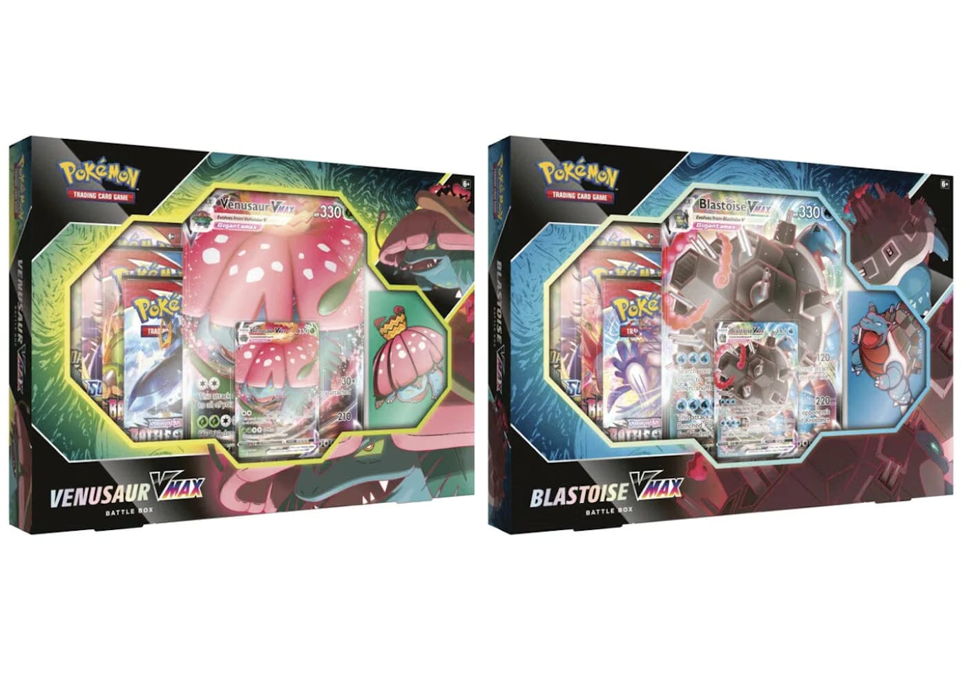 Pokemon Tcg Blastoise Vmax/ Venusaur Vmax Battle Box Bundle
