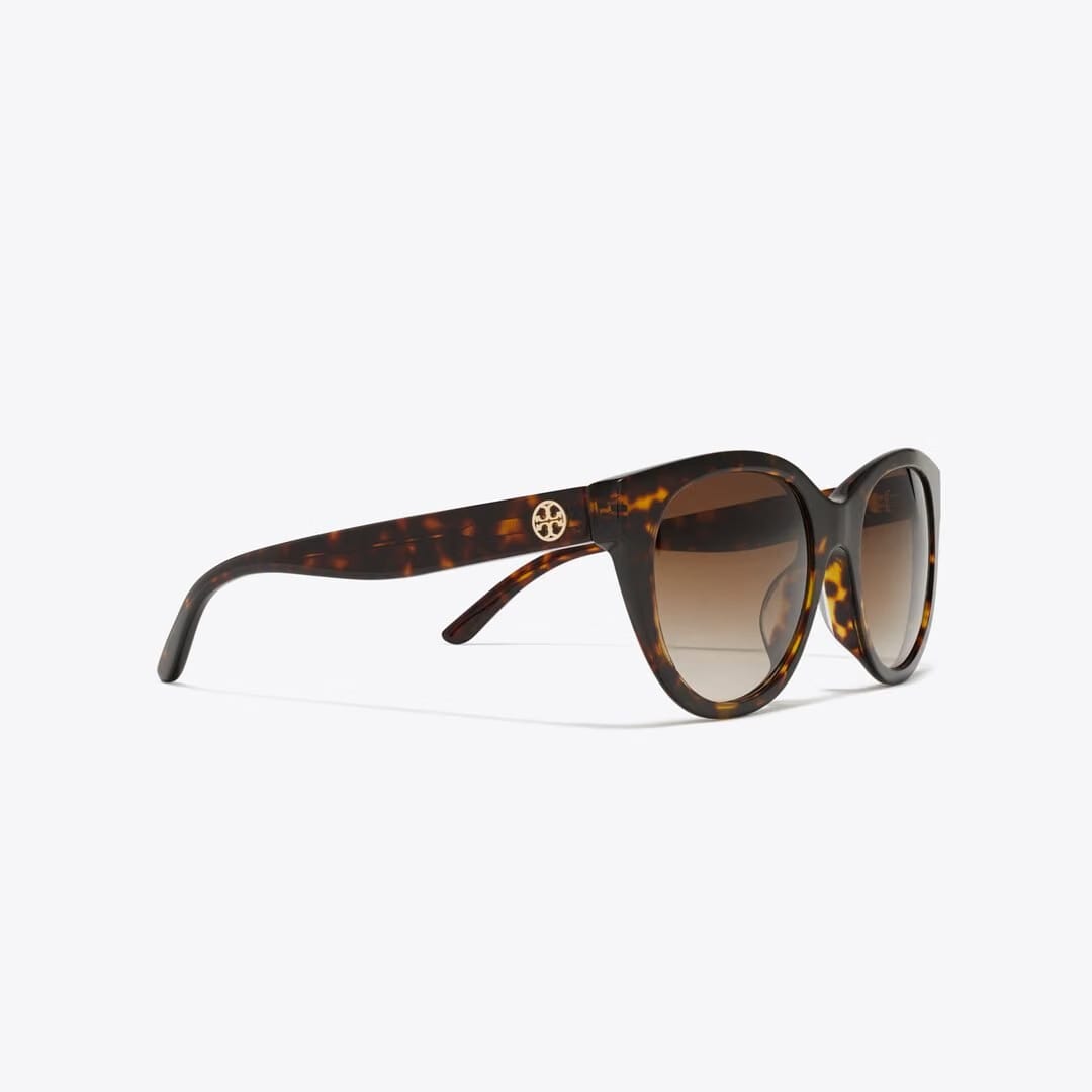Tory Burch Miller Round DARK TORTOISE/ SOLID BROWN