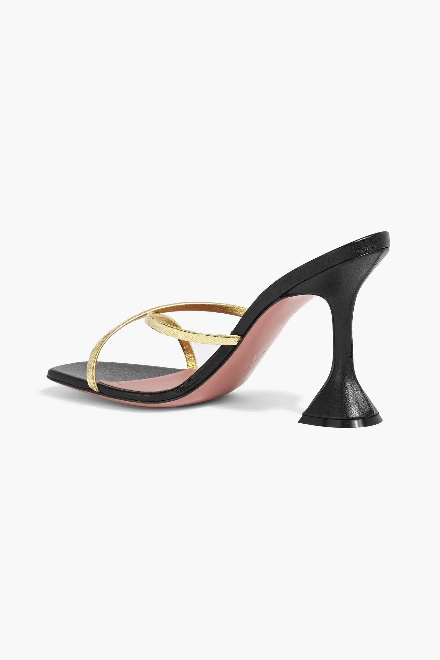 Amina Muaddi Henson Embellished Leather Mules Black Women's
