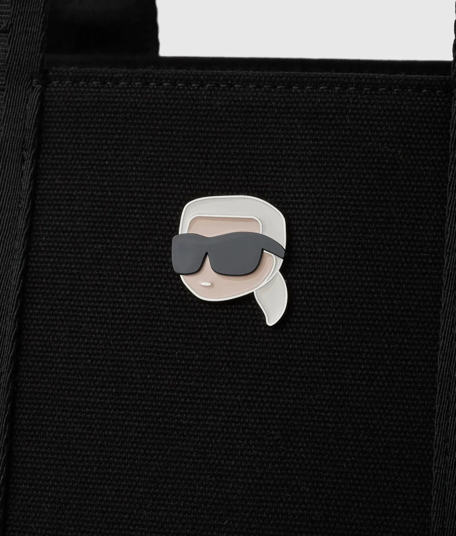 Karl Lagerfeld Ikon Pin Square Tote Bag Black