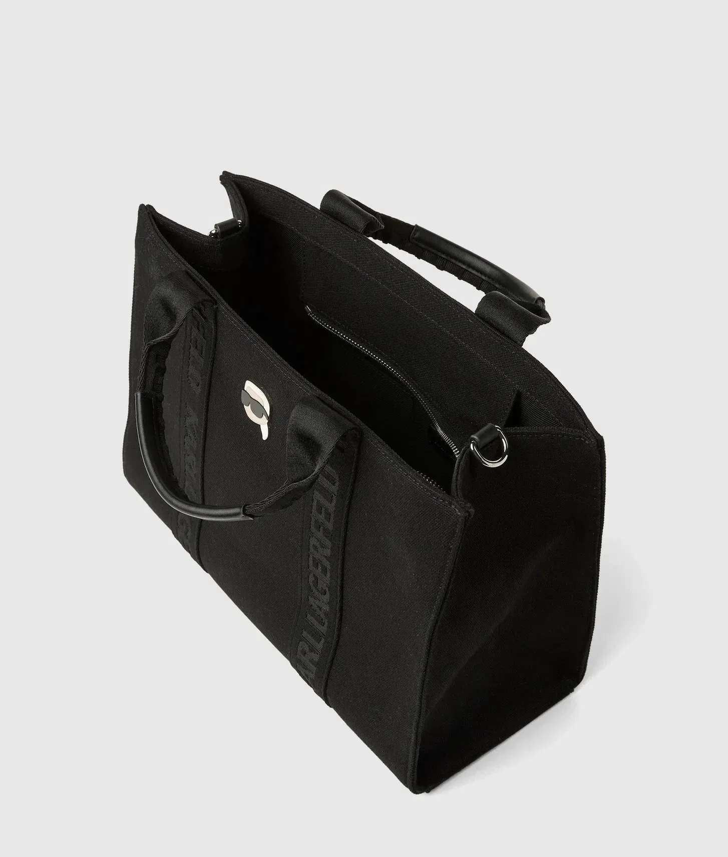 Karl Lagerfeld Ikon Pin Square Tote Bag Black