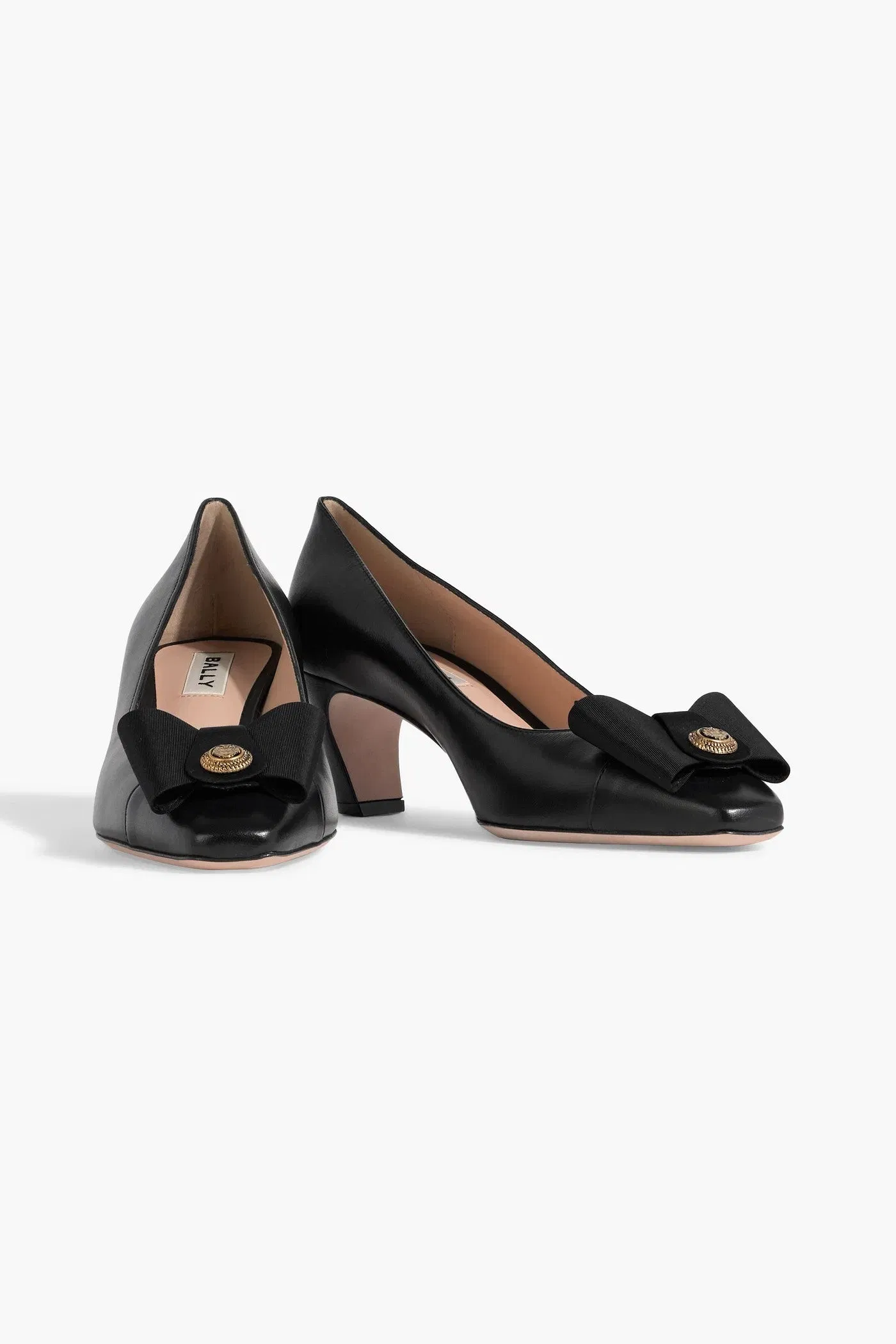 Bally Bemily 55 Bow-Detailed Leather Pumps Black Women's