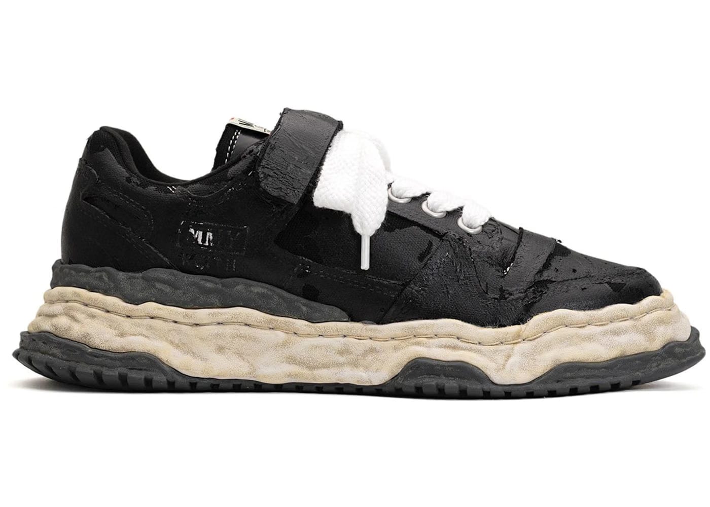 Maison Mihara Yasuhiro Keith Og Sole Film Attached Canvas Low Black White